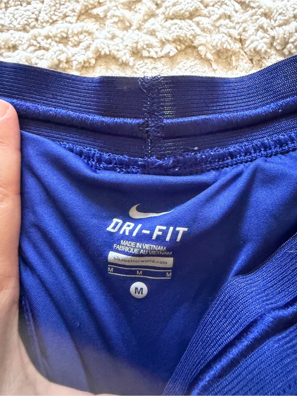 Nike Women’s Blue Athletic Running Shorts - Picture 2 of 3
